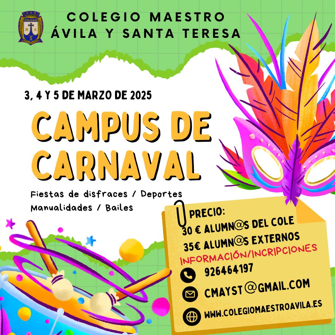 Post de Instagram Campus de Carnaval Ilustrado Multicolor