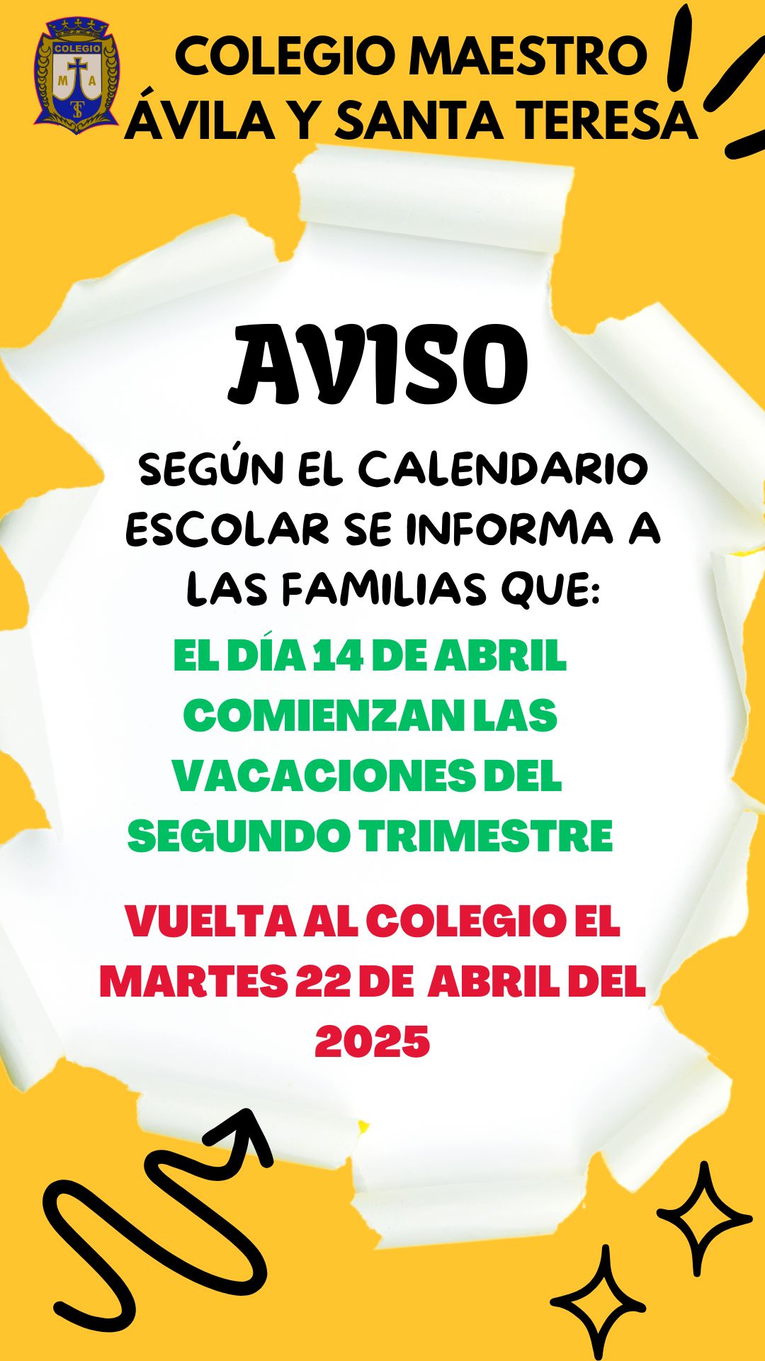 VACACIONES DEL 2º TRI